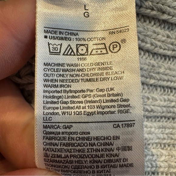 GAP Cable Knit Turtleneck Cozy Light Gray Sweater - Picture 9 of 10